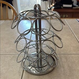 Silver Metal Coffee Pod Holder